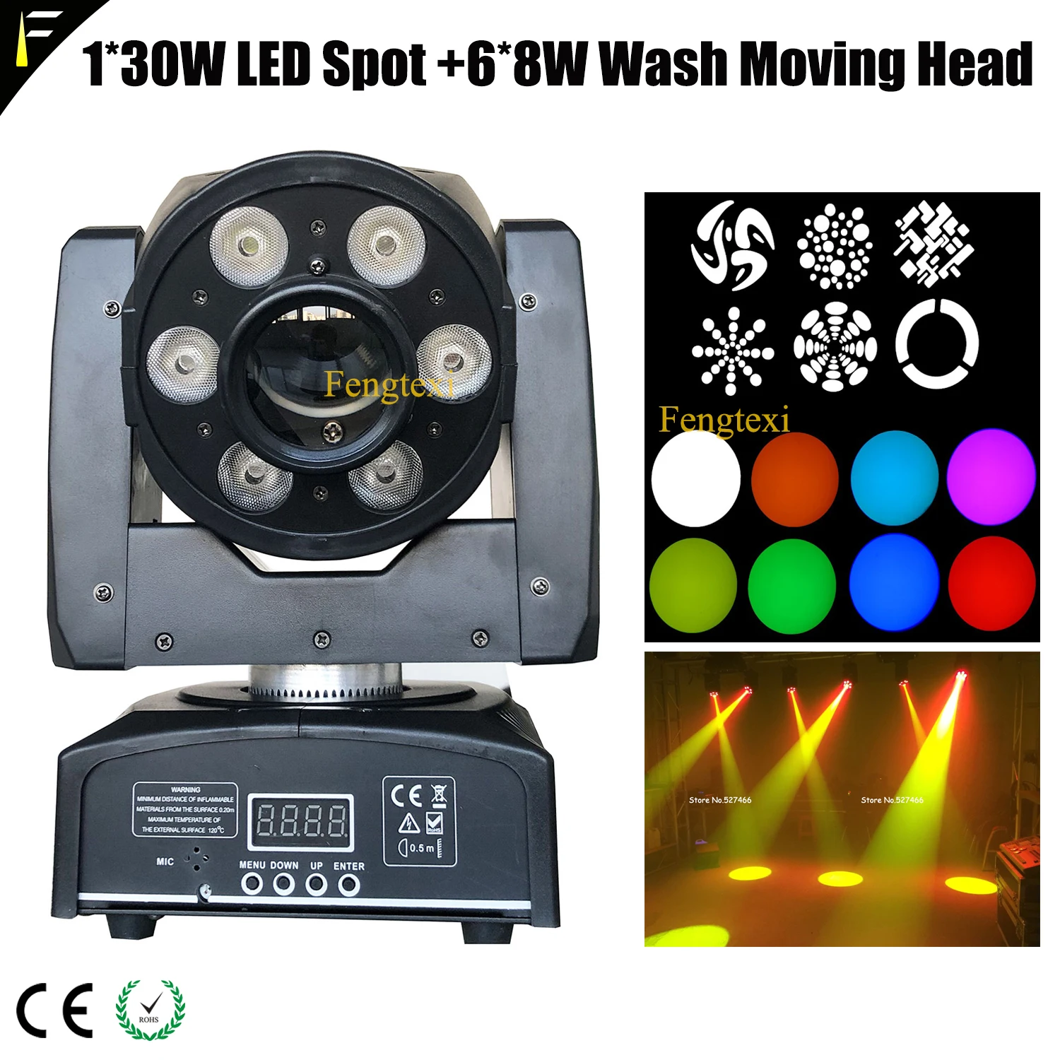 KTV маленький размер луч света диско DJ LED Moving Head пятно мыть 3в1 эффект с 30 Вт высокой
