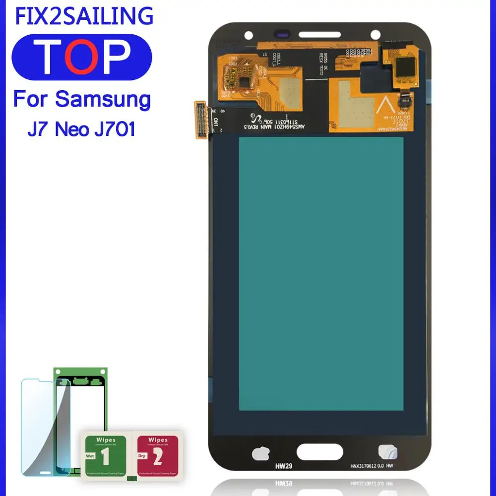 Сенсорный ЖК дисплей для Samsung Galaxy J7 neo J701 J701F J701M J701MT AMOLED телефон экран с сенсорным