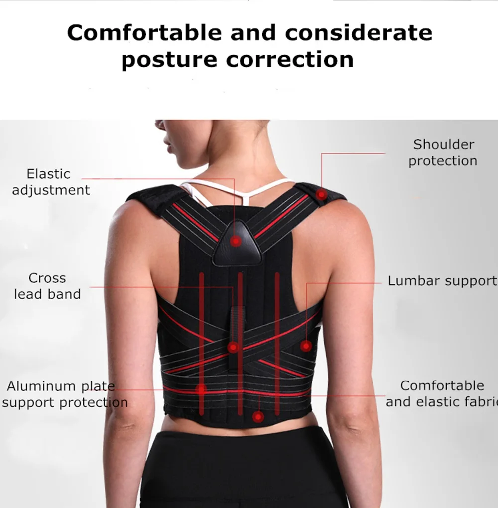 Регулируемый Корректор осанки для спины плеч поясницы поддержки позвоночника