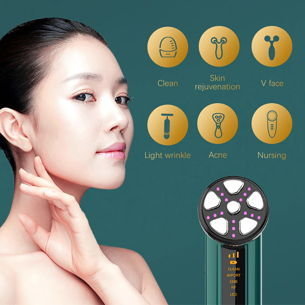 

EMS&RF Facial Massager Color Light Therapy Sonic Vibration Wrinkle Removal Skin Tightening IPL Frequency Beauty Instrument