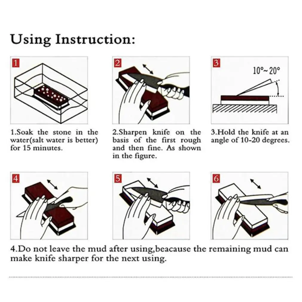 

Professional Knife Sharpener Whetstone Sharpening Stones grinding stone water stone kitchen Tool 2-IN-1 240 600 1000 3000 grit