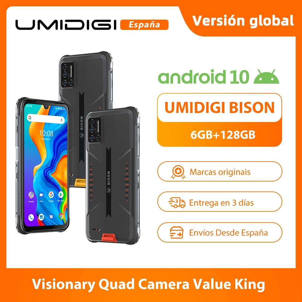 Смартфон UMIDIGI BISON IP68/IP69K защищенный NFC 48 МП матрица четырёхъядерный процессор