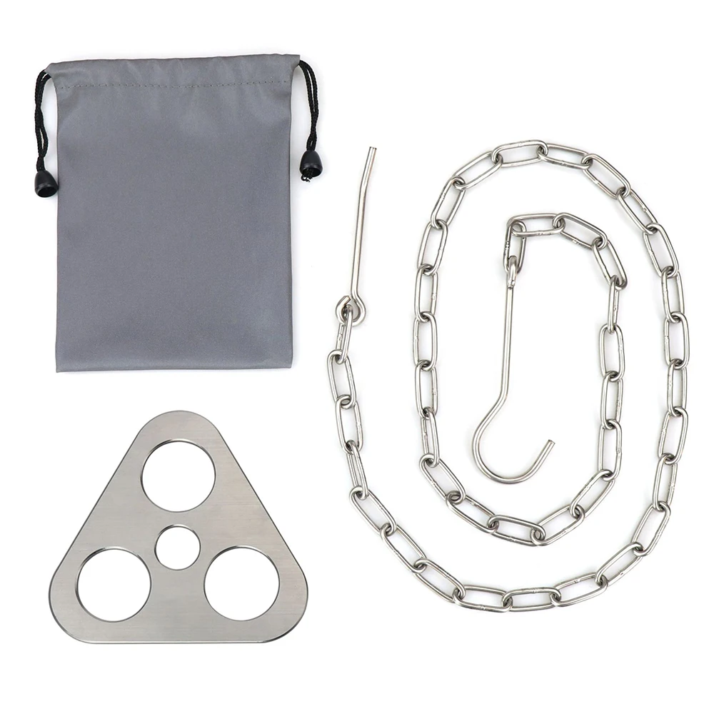 

Outdoor camping portable triangular hanging pot bracket barbecue rack branch multifunctional picnic ring hook