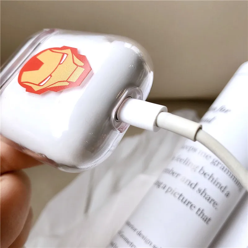 Чехол Marvel с изображением Капитана Америки, супергероя, чехол для Apple Airpods, Человека-паука, милый беспроводной Bluetooth чехол для наушников