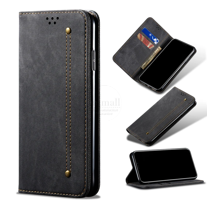 For Samsung Galaxy A31 Wallet Case Magnetic Book Folio Flip Cover Denim Leather Phone Bags Kickstand Card Holder | Мобильные