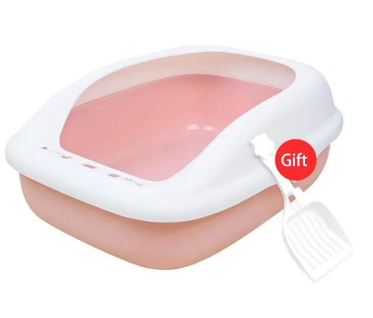 Pink HIPET Pet унитаз, поднос для кошачьего туалета, пластиковая коробка, анти-всплеск, не скользит, легко чистится, внутренний унитаз, песочница для собак, кошек, поднос - Цвет: Pink