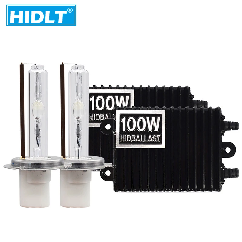 HIDLT 1 комплект 100 Вт HID Xenon Kit D2H H1 H3 H7 H11 HB3 HB4 6000K 5000K 8000K 4300K 12V Высокая мощность лампы
