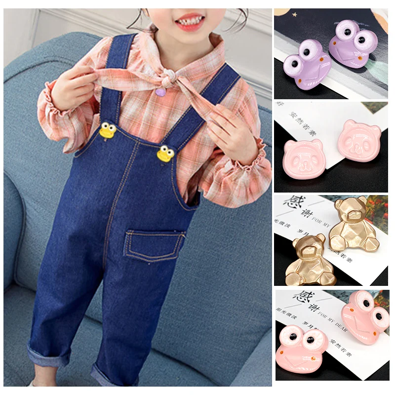 2 шт. пластиковая панда медведь лягушка маленькие декоративные пуговицы для