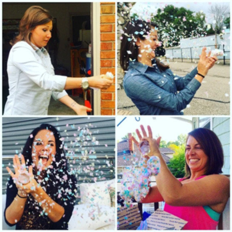 10 шт./компл. пуш поп конфетти попперы для свадьбы с днем рождения мальчик синяя