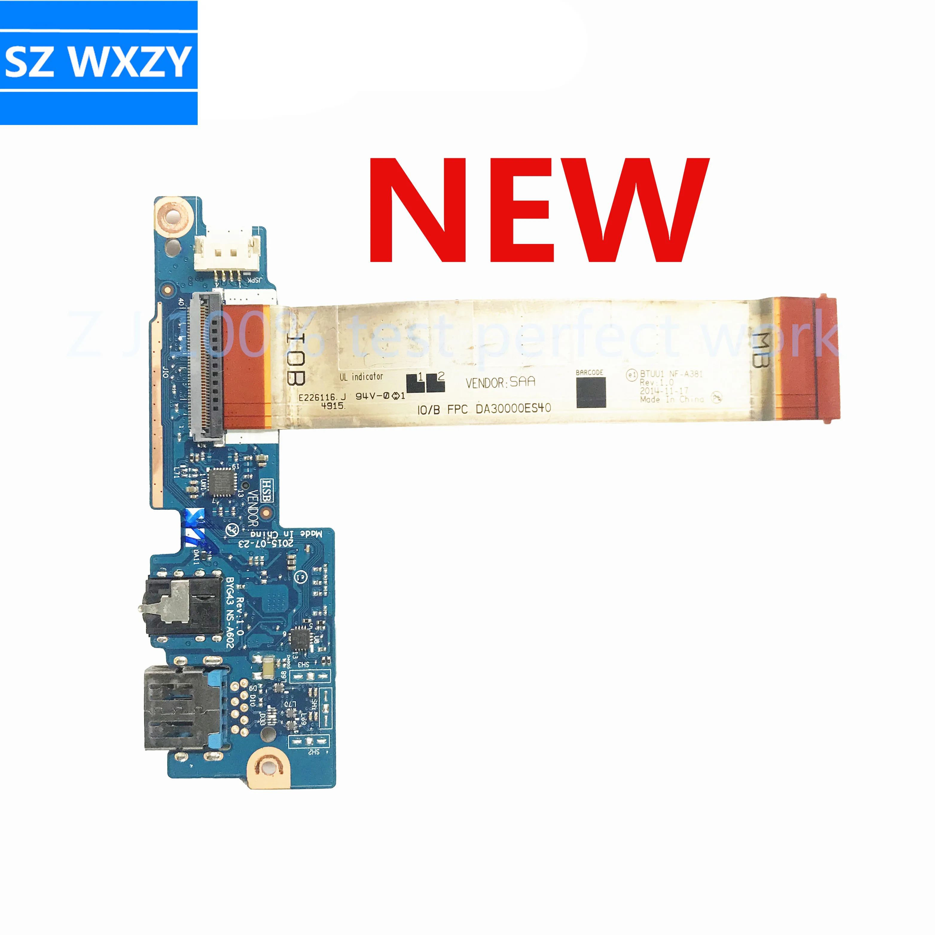Оригинальная аудиоusb плата для Lenovo 700 14ISK BYG43 NS A602 BTUU1 NF A381 DA30000ES40 аудиоплата 100%