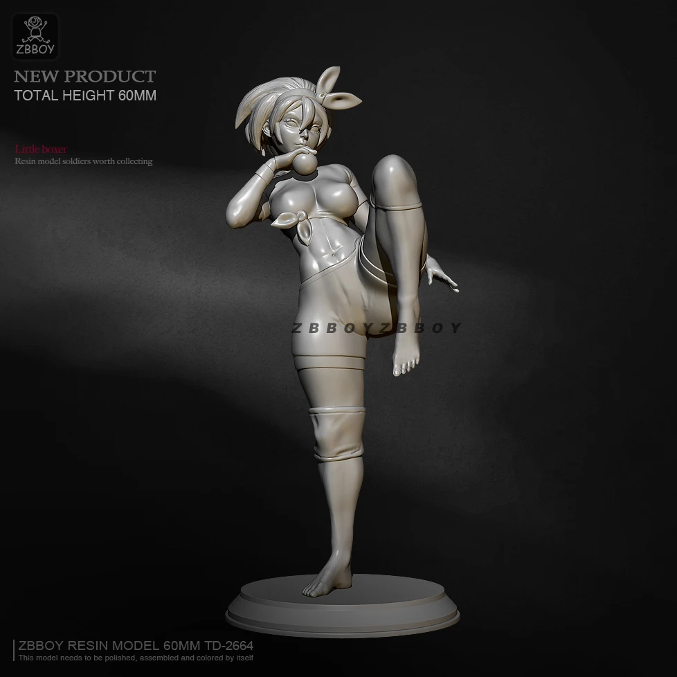 

60mm 1/24 Resin model kits figure beauty colorless and self-assembled TD-2664