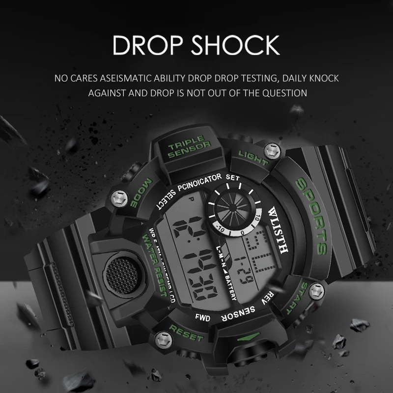 

WLISTH Watch Men Electronic Clock Wristwatch Watches Mens 2020 Military Sport Watch Male Watches Wrist Watches For Men Relogio