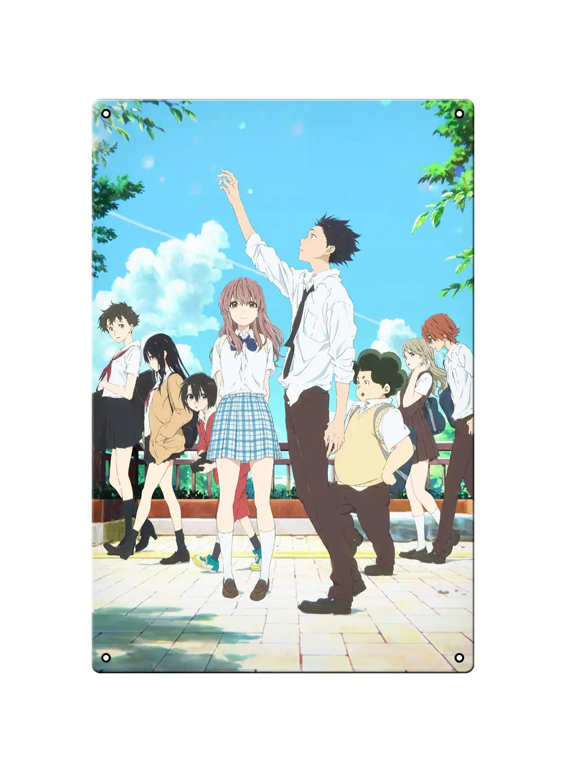 

OceansEdge11 бесшумный голос/форма голоса 2 безтекстовый фильм металлический японский аниме жестяной знак манга Плакат Бар Кафе Спальня Дом De