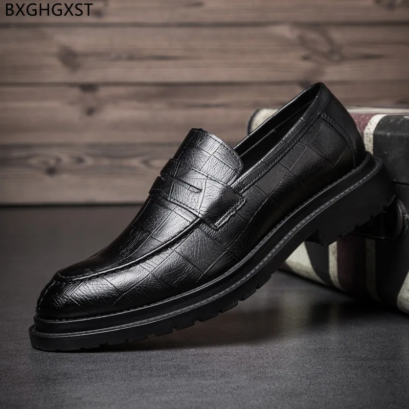 Mens Leather Shoes Italian Loafers Height Increase Shoes Men Black Elegant Shoes for Men Office 2022 Los Zapatos De Los Hombres
