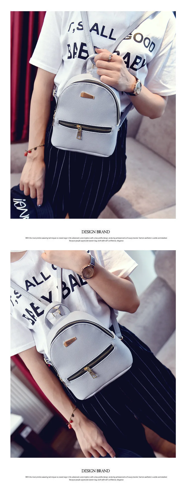 Модный женский мини рюкзак из искусственной кожи сумка на плечо для колледжа