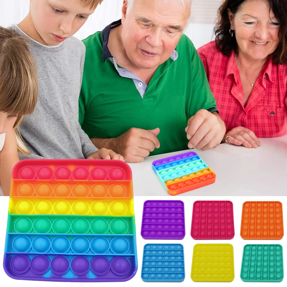 

Silicone Push Pop Bubble Sensory Fidget Toy Small Size Bubble Popper Stress Relief Toy Gift for Kids Friends Families ADHD