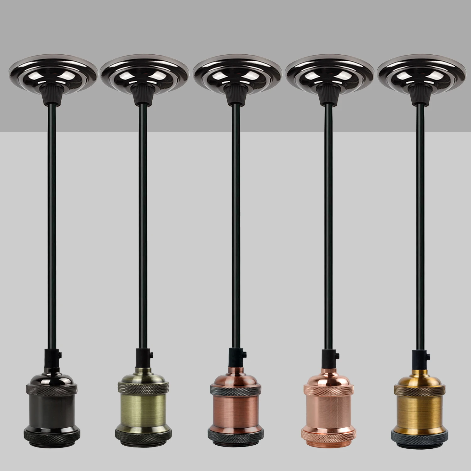 Vintage Edison E26/E27 Base Retro Pendant Light Aluminum Shell Screw Bulb for Home Corridor Studio Office Bedroom Hanging Lamps | Лампы и