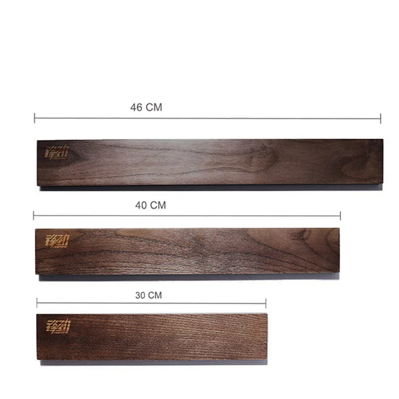 Мощный магнитный держатель для ножей с деревянной полосой настенное крепление