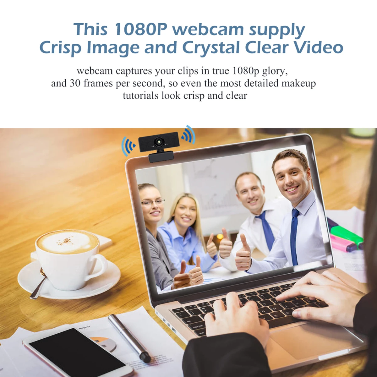 

Webcam Full HD 1080P Web Camera with Noise Reduction Microphone Plug and Play Computer Camera for PC Desktop Laptop Webcam