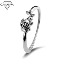 womens 925 vintage thai silver rose ring silver jewelry ring wholesale