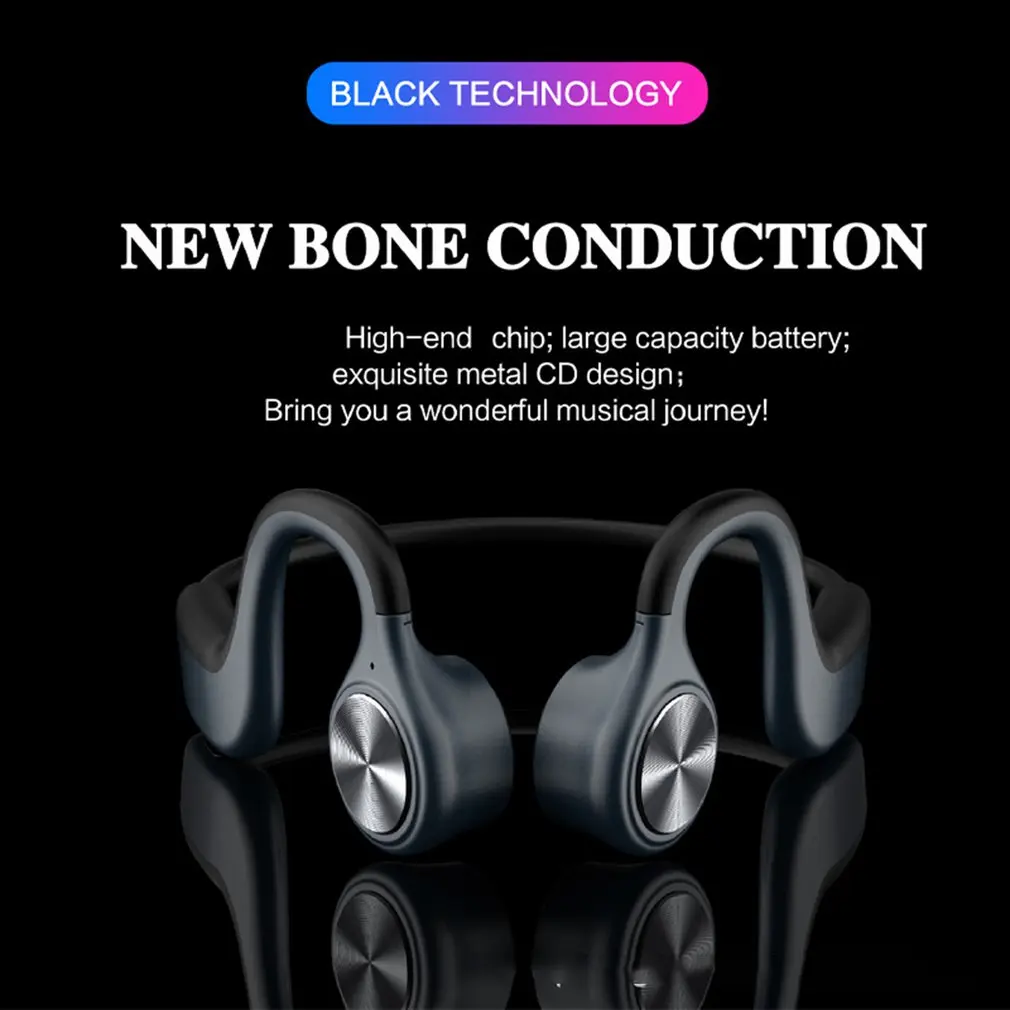 

E9 Bone Conduction Headset Open-Ear 5.0 Wireless Headphones With Noise Reduction Mic IP55 Earphone For Cycling Running