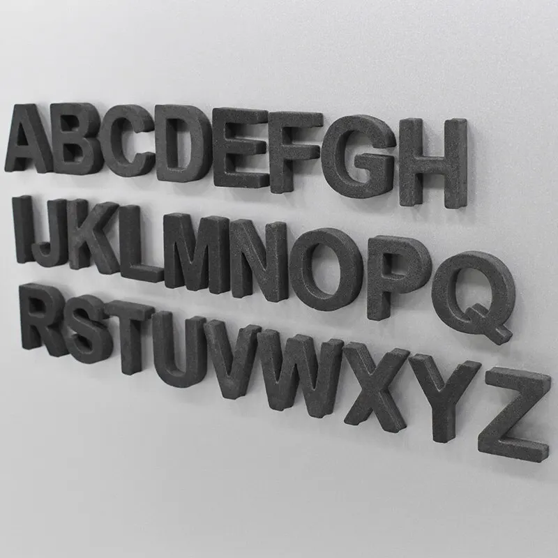 

3D наклейка на холодильник с черными буквами, креативный домашний декор, магнитные детские наклейки на доску с 26 буквами, кухонные принадлеж...