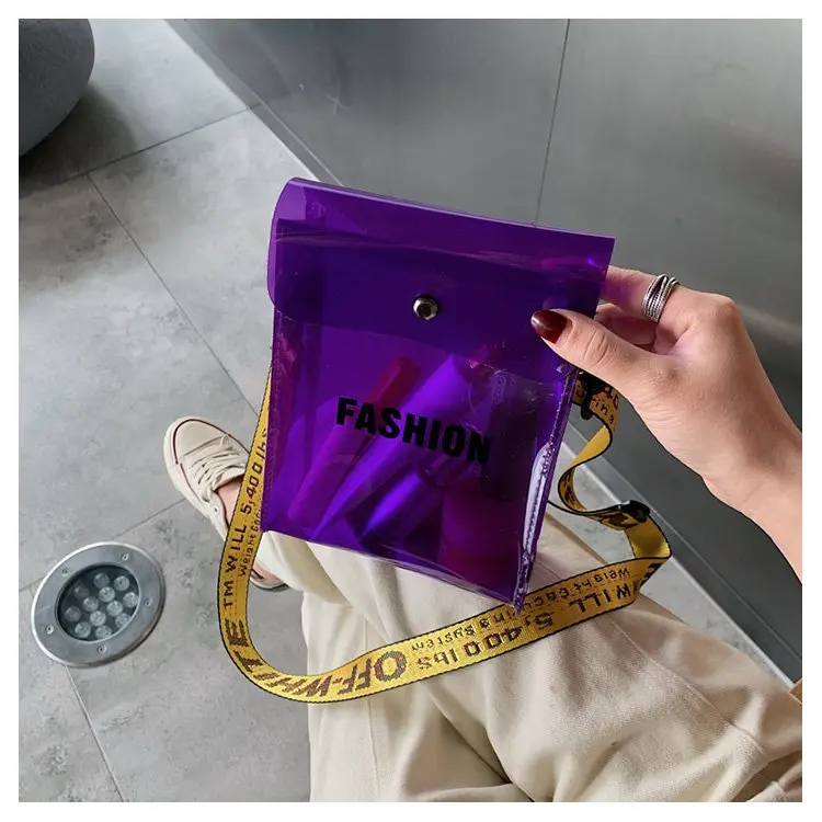 2020 женская прозрачная сумка из ПВХ железная сумочка на плечо с надписью