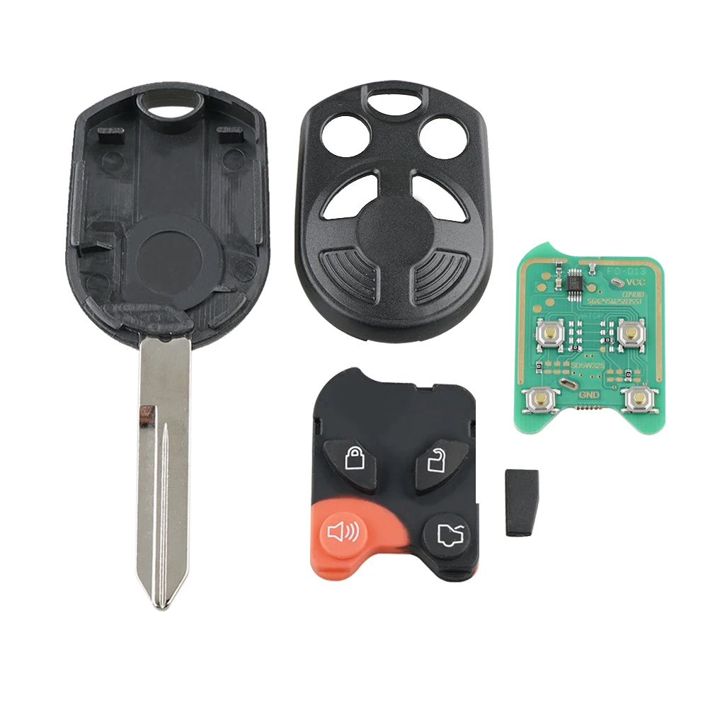 

OUCD6000022 Replacement Complete Remote Car Key for Ford Expedition Taurus Edge Explorer Flex ID63 80Bit Chip 315Mhz 4Buttons