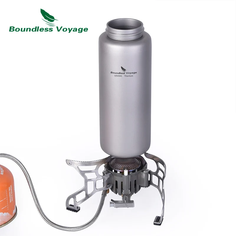 Титановая бутылка для воды Boundless Voyage 1050 мл с ручкой большая емкость чай кофе вина
