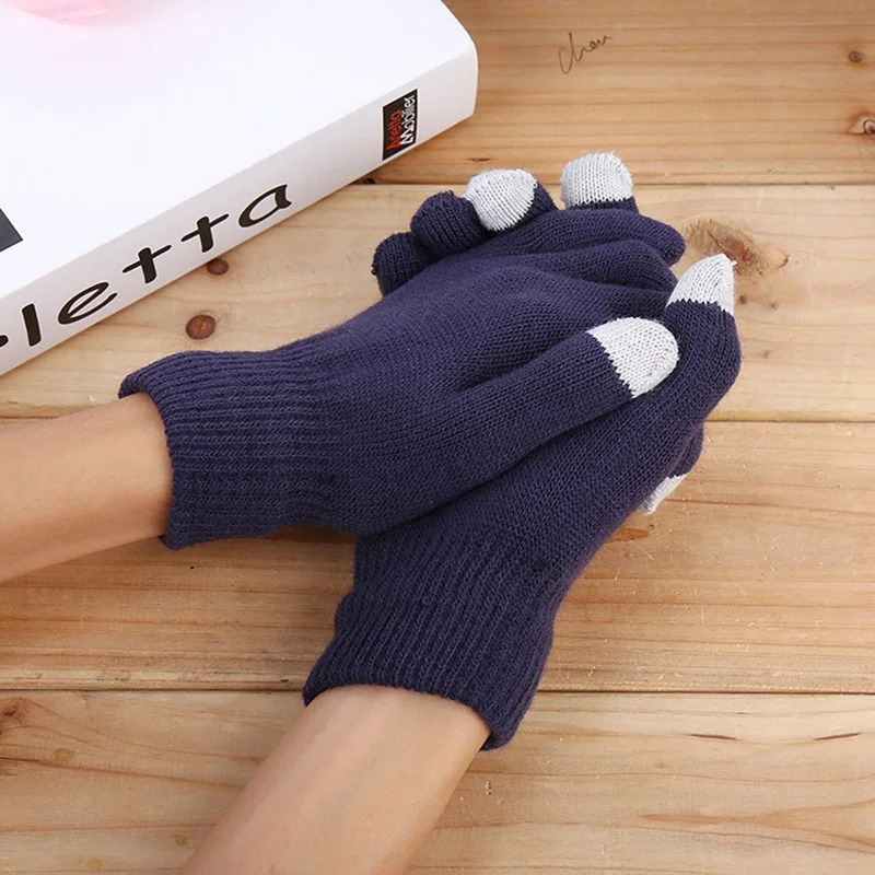 Женские перчатки с сенсорным экраном волшебные из шерсти женские тянущиеся