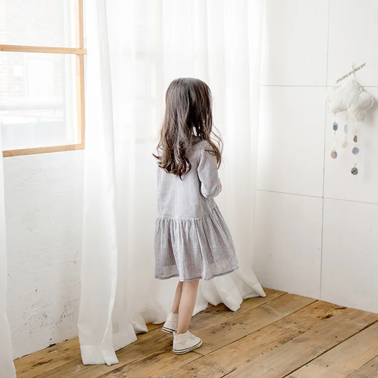 Школьные хлопковые платья для маленьких девочек весенняя одежда с длинными