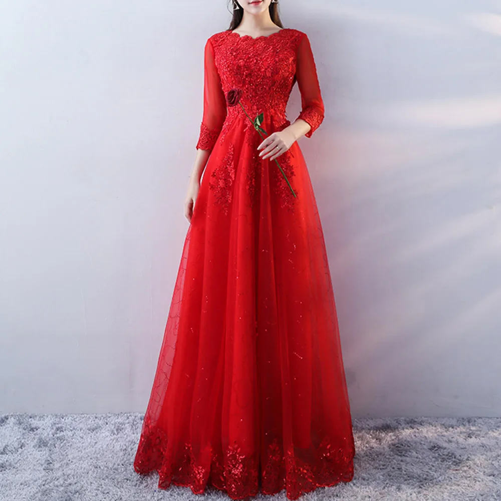 Красное шифоновое элегантное платье подружки невесты женское для банкета