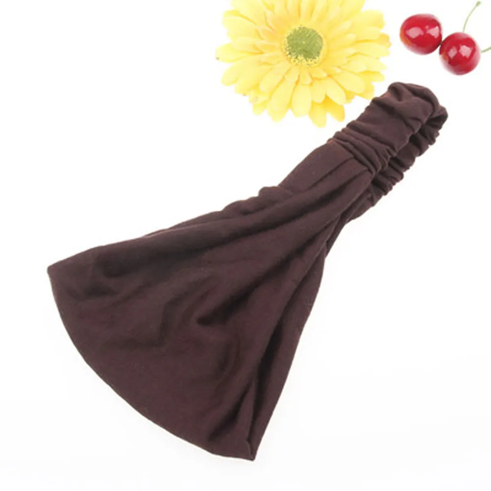 Нейлоновая одноцветная эластичная повязка на голову Boho Twist тюрбан для волос