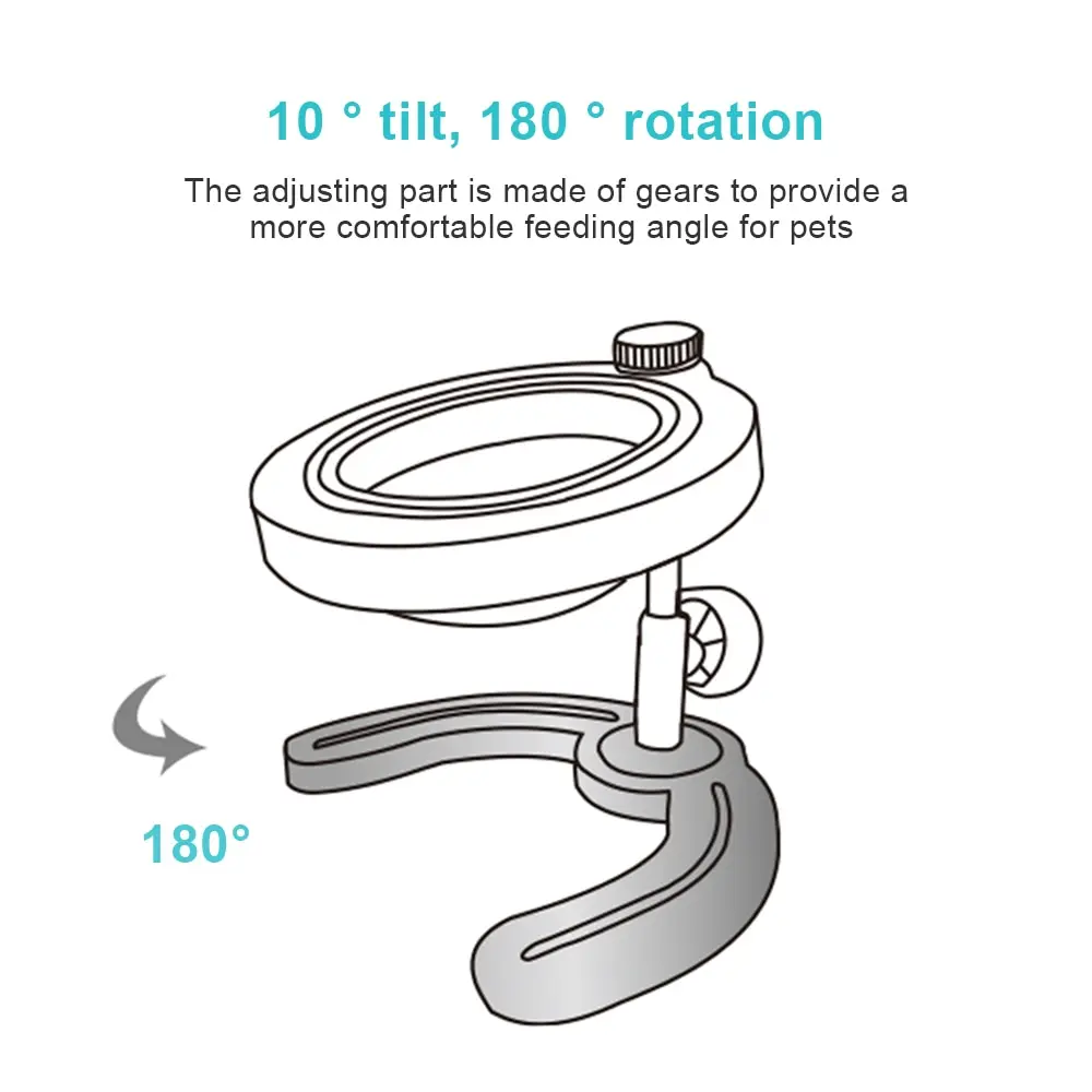 Нескользящая Регулируемая чаша для поднятия кошки котенка подставка еды и воды
