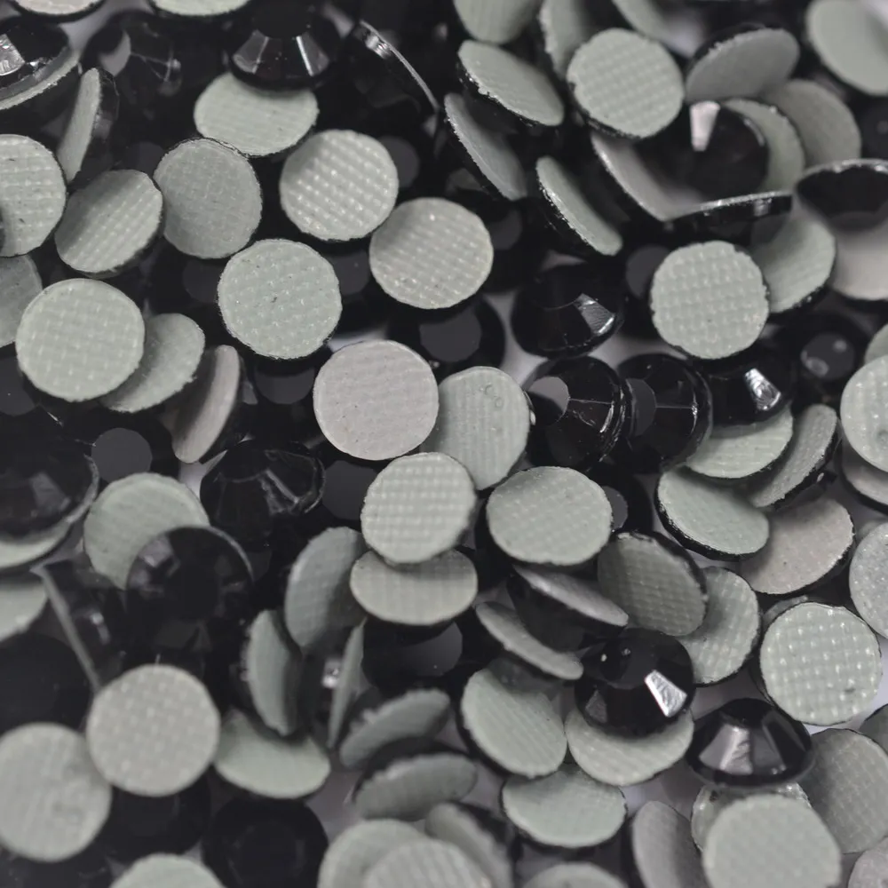 Корейские струйные черные стразы от SS6 до SS30 термоклейкие перевязки свинцовые