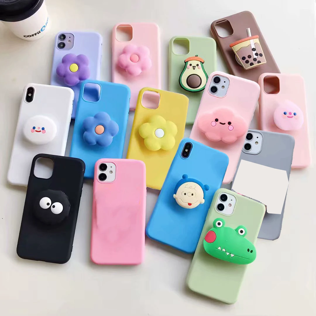 

3D Silicone Cartoon Phone Holder Case For Xiaomi Redmi 5 Plus 4X 4A 5A 6A 7A 8A Note 4 5 6 7 8 Pro S2 Cute Dumbo Stand Cover