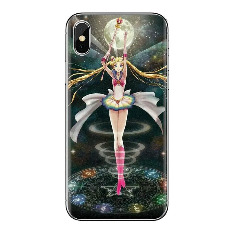 Сейлор Мун Кристалл версия девчачьи силиконовые чехлы для телефонов samsung Galaxy S3 S4