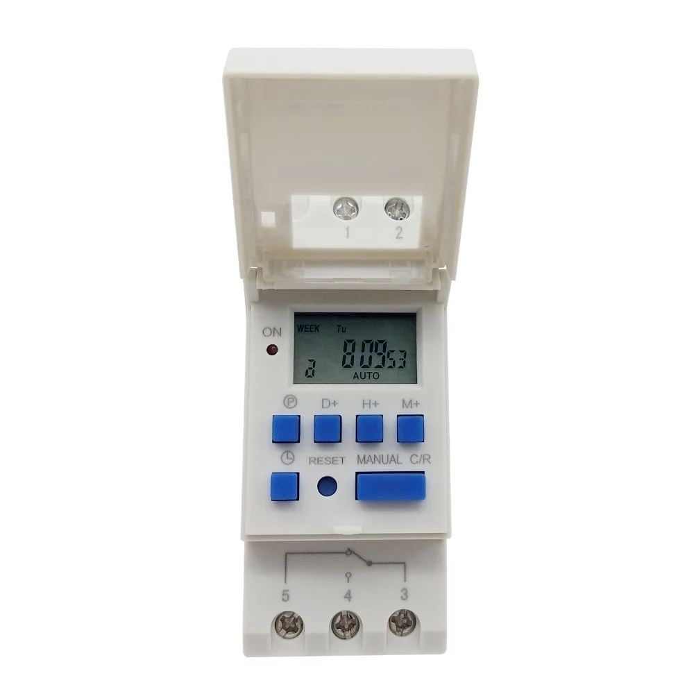 THC 15A 12V 24V 110V 220V Цифровой ЖК-дисплей недельный программируемый цифровой таймер переключатель реле времени