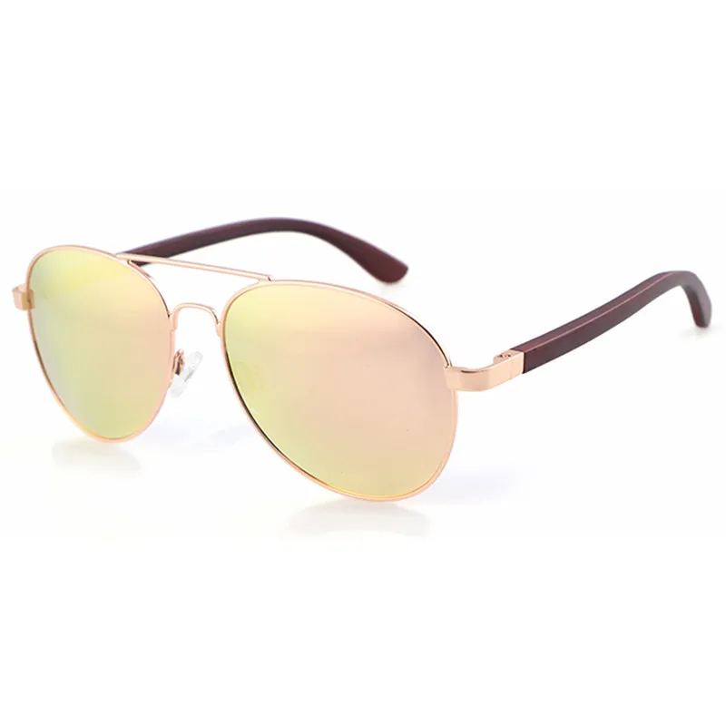 Прямая поставка премиум женские Золотые очки-авиаторы с оправой из нержавеющей