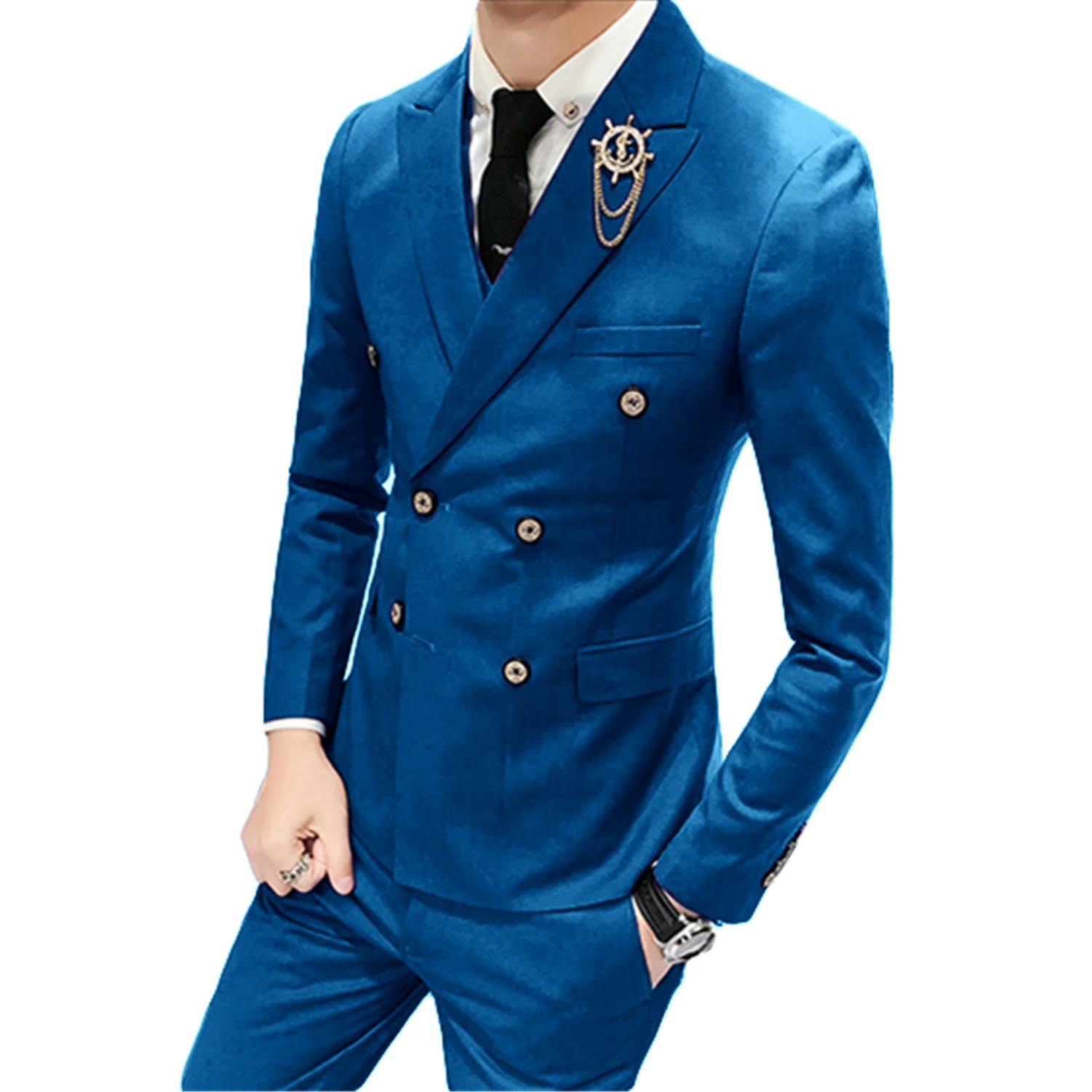 Для Мужчин's костюм 2 шт. двубортный Свадебные Смокинг Пиджаки Slim Fit женихов