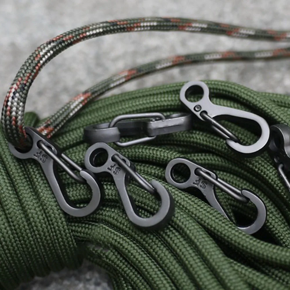 

10Pcs Climbing Hiking fishing Carabiner Spring Buckle Snap Clip Hook Keychain Keyring easy to install fast safe Carabiner