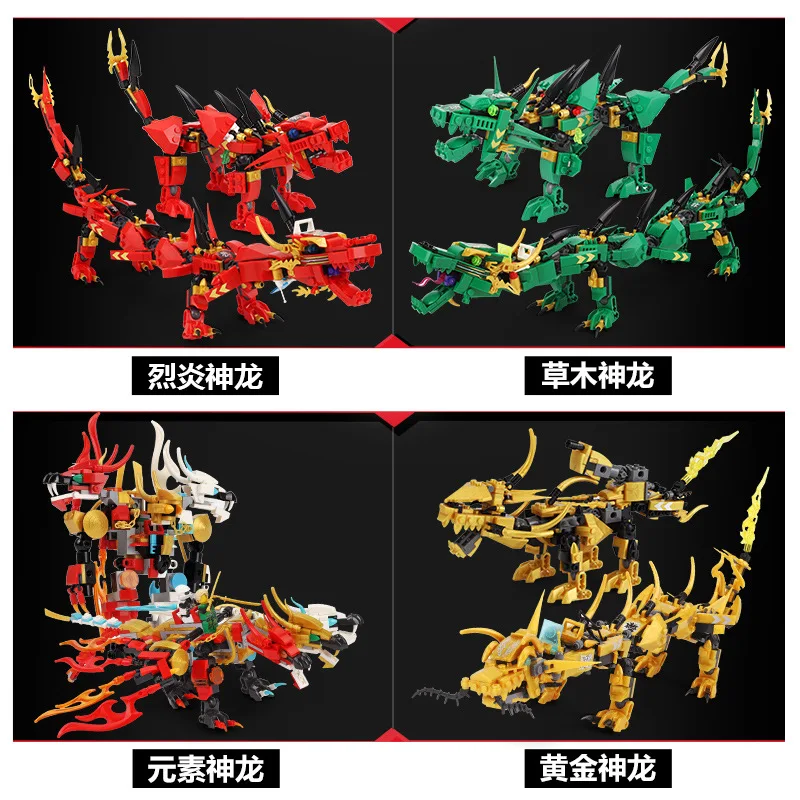 Совместимые с ninjago фигурки Дракон мех создатель дракон мини Кирпичи игрушки для