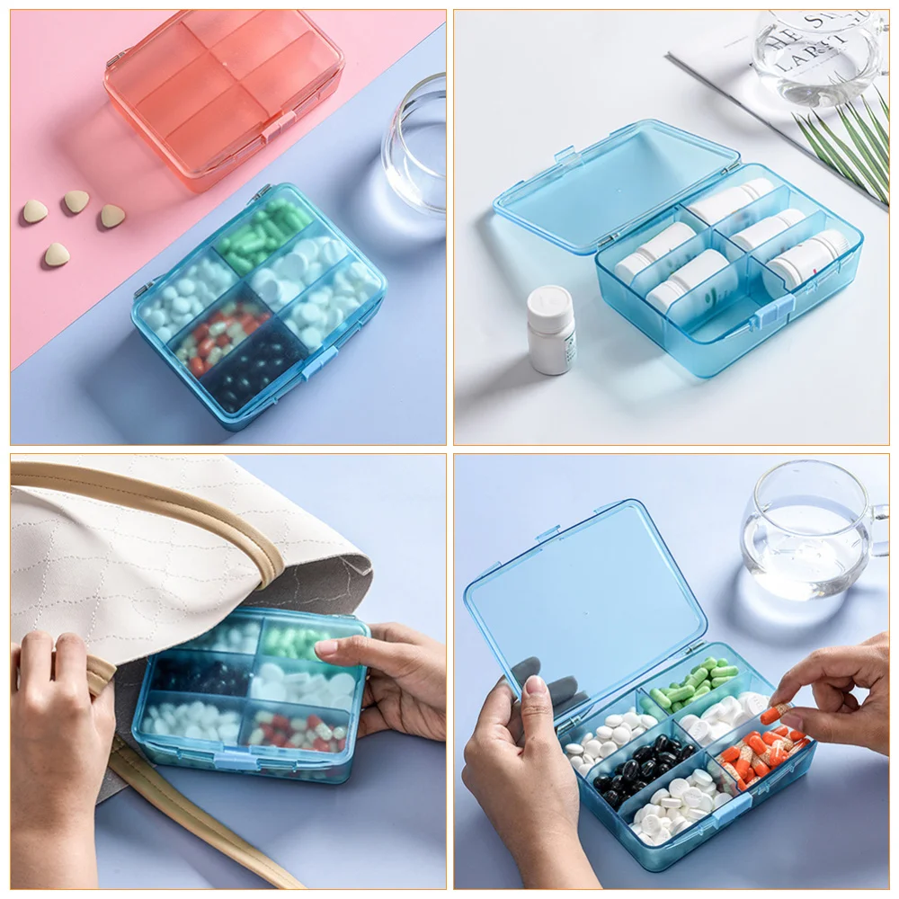 

1pc Medicine Case Partition Design Vitamin Pill Case Medicine Container