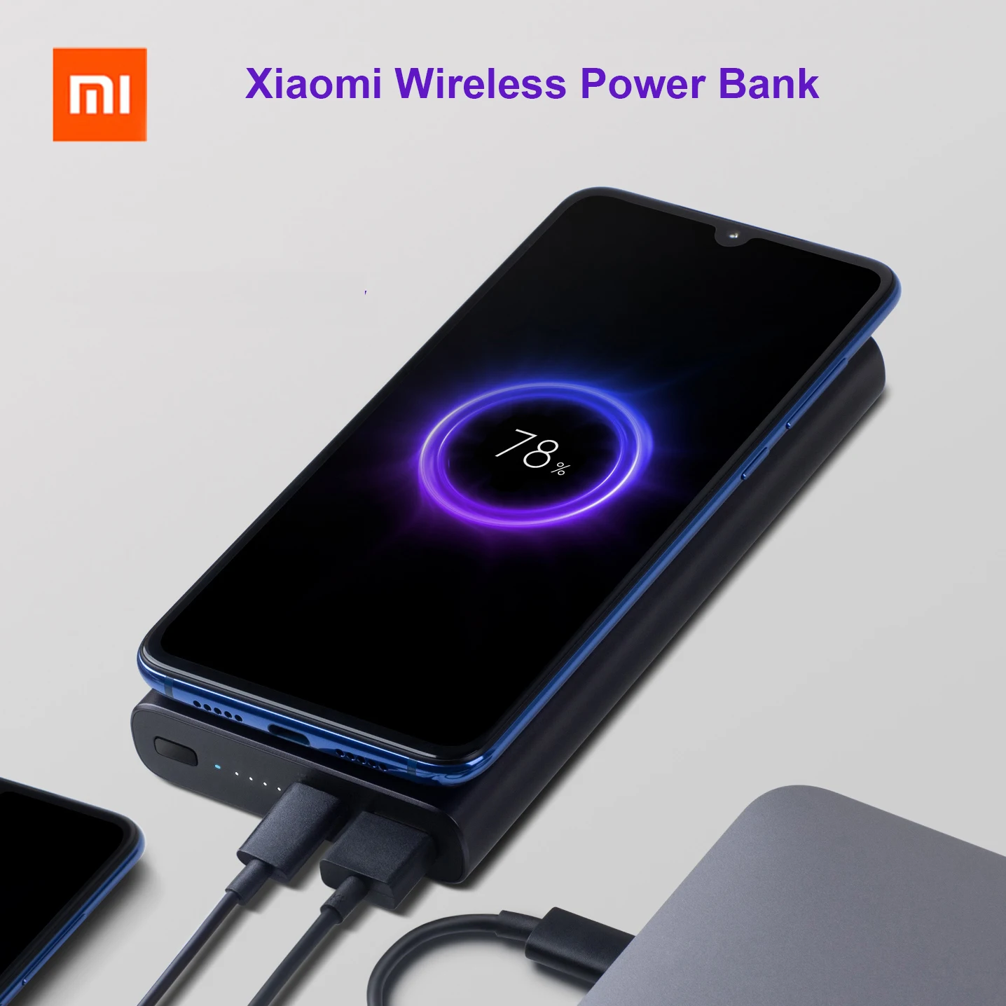 Xiaomi Mi 10000mAh Qi Wireless Power Bank WPB15ZM Fast Charge 10000 mAh Powerbank External Battery for iPhone Samsung | Мобильные