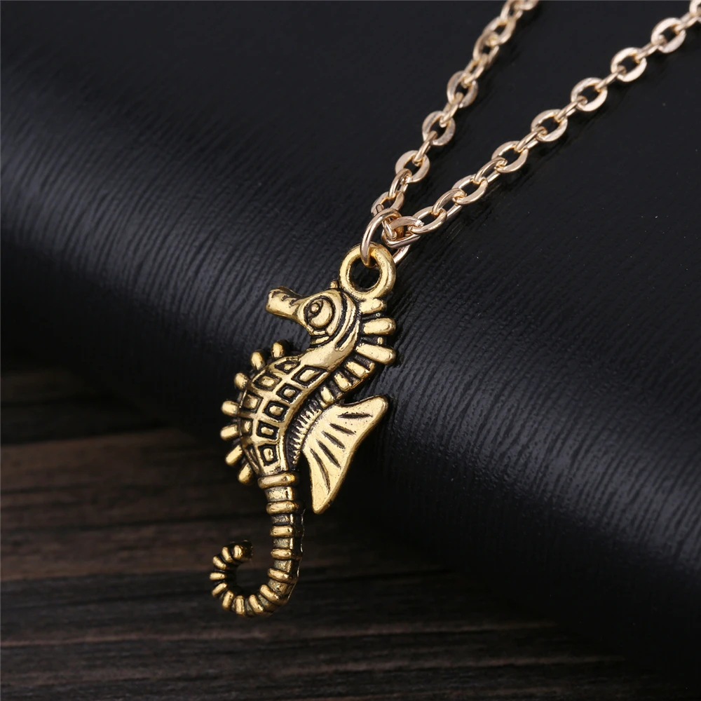 

Fashion Creative Retro Long Hippocampus Girl Women Necklace for Women Jewelry Birthday Gift Part Accessories
