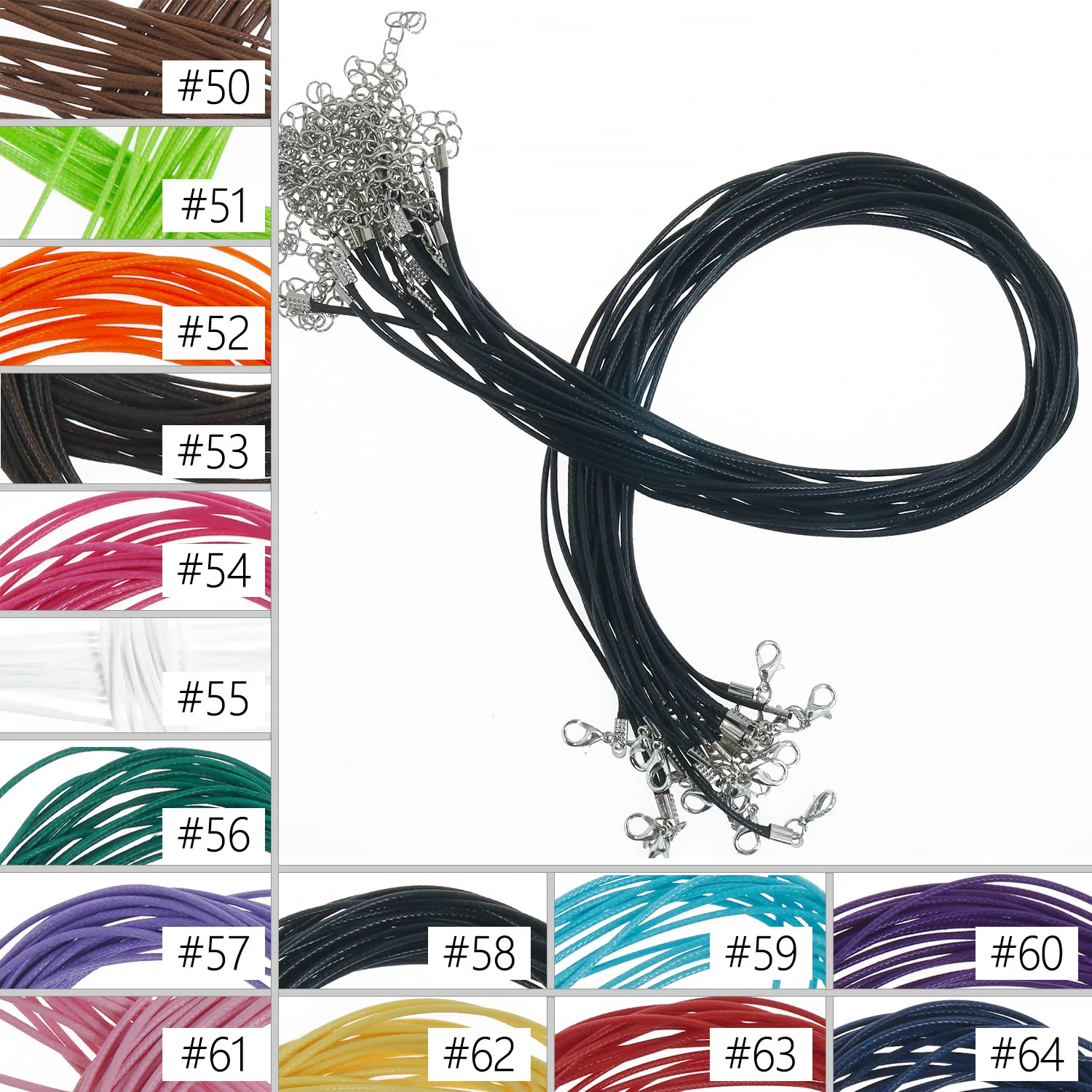 

Wax Rope Necklace, Jewellery Making, Jewelry Pendant Accessories , Necklace Rope, 45cm Lobster Clasp String Cord 20pcs
