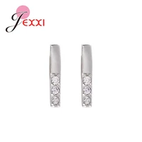 new fashion small stud earrings 925 sterling silver aaaa cubic zirconia tiny earring studs wedding engagement party jewelry