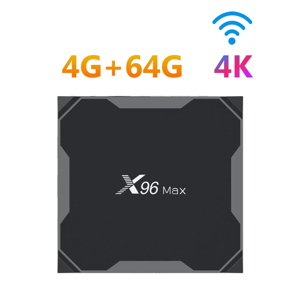 ТВ-приставка X96 Max с Android 9 0 S905X2 Smart 4K сетевая приставка медиаплеер 4 Гб ОЗУ 64 ПЗУ