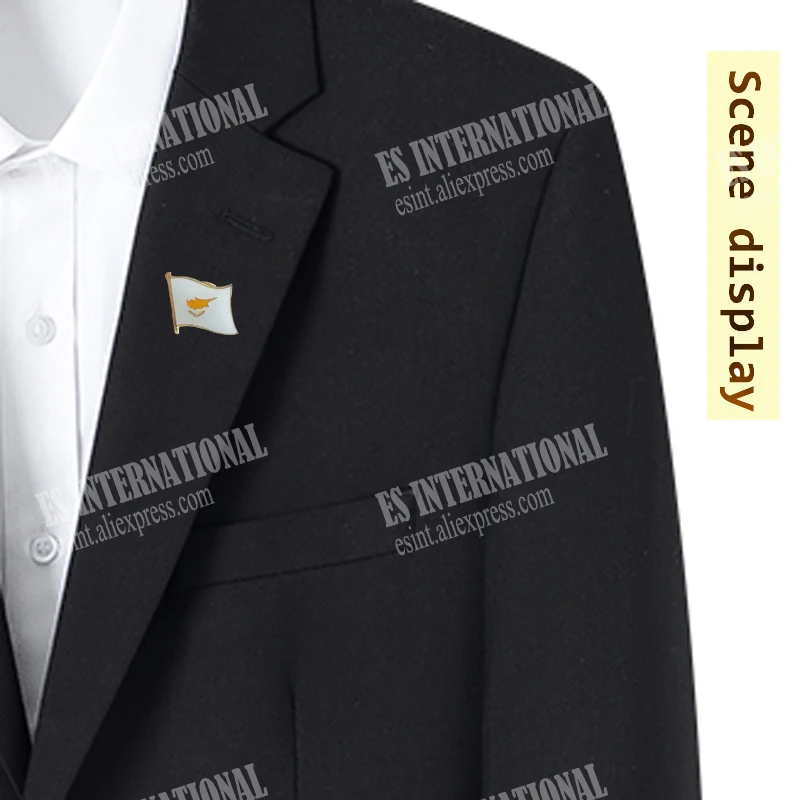 Значок на лацкан с национальным флагом Кипра брошь из эпоксидной смолы