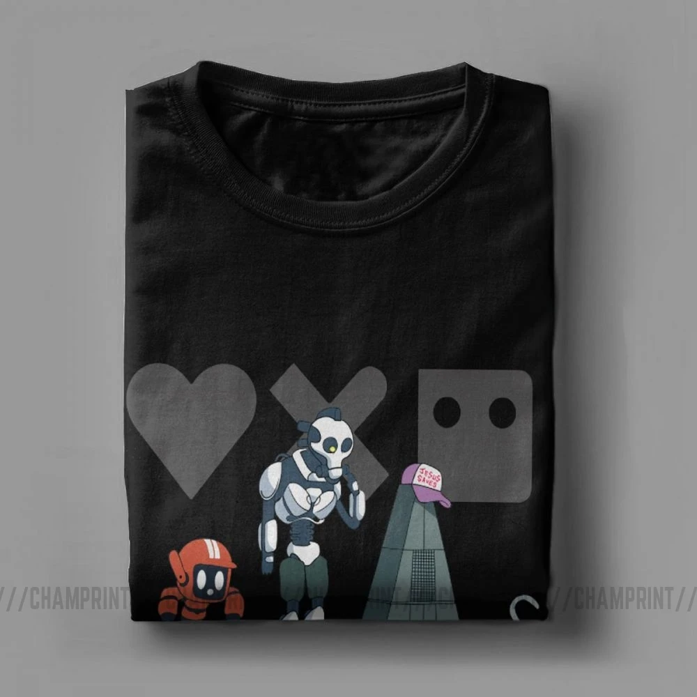 Casual Love Death And Robots T-Shirts Big Fan Heavy Metal Rock T Shirt Sci Fi TV Tees Oversize Streetwear Men Cotton Clothing | Мужская